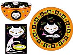 Kitty Skeleton Dish Set